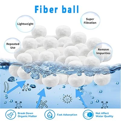Miljøvenlig svømmebassinfiltreringsfiberbold velegnet til alle sandfiltreringspumper